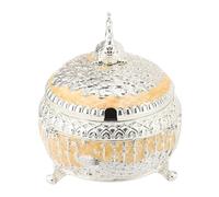 CFTGIW Azucarero de Pavo Real Exquisito Azucarero en Relieve con Tapa y Cuchara para Decoración de Mesa de Cocina Cuenco Plateado y Amarillo Características Exquisitas It des de Pavo RealPeacock