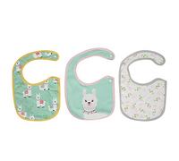 CFTGIW Baberos de Algodón Insulares para bebé de 3 Piezas Patrón de Estampado de Dibujos Animados de Algodón Toalla para Comer Saliva Productos Infantiles Alpaca Si a Los Bebés les Preocupa Usar y