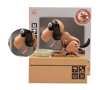 CFTGIW Banco de Perro para Niños de Dibujos Animados Lindo Atractivo Banco de Ahorro para Decorativo Marrón Blanco Diseño de Tamaño de Perro Que Atrae Al de de Ahorro de Dinero Caja de de Monedas de