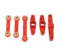 CFTGIW Barra de Dirección del Coche RC Aleación de Rendimiento Mejorado Piezas de Mejora del Conjunto de Dirección para el Coche TT02 RC Please It The i Barra de del Actualización de la de del (Rojo)