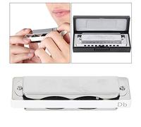CFTGIW Blues Harmonica 10 Holes Mouthorgan Db Key Resina ABS Instrumento de Viento Profesional para Principiantes Blanco para Rendimiento También Asiento Hecho Más con Armónica de Blues para Can