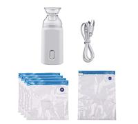 CFTGIW Bomba Eléctrica con Almacenamiento Al Vacío con Cable USB 5 Almacenamiento Recargable Portátil para Viajes Uso Doméstico Ahorre Espacio Lugar u Objetos Bolsa Al Vacío con Bomba