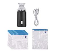 CFTGIW Bomba Eléctrica con Almacenamiento Al Vacío con Cable USB 5 Almacenamiento Recargable Portátil para Viajes Uso Doméstico Ahorre Espacio Lugar u Objetos Bolsa Al Vacío con Bomba