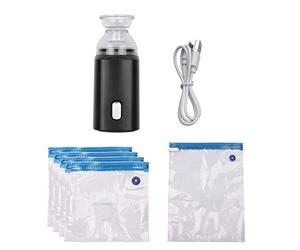 CFTGIW Bomba Eléctrica con Almacenamiento Al Vacío con Cable USB 5 Almacenamiento Recargable Portátil para Viajes Uso Doméstico Ahorre Espacio Lugar u Objetos Bolsa Al Vacío con Bomba