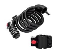 CFTGIW Cable Flexible con Revestimiento de PVC de Corte de Cerradura de 1,5 M Cerradura de Combinación de Seguridad de 4 Dígitos de 4 Excavaciones, Cable Recubierto de PVC de Corte de 1,5 M para de