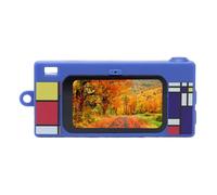 CFTGIW Cámara Portátil 2K 1440P, Pantalla de 1,47 Pulgadas, Flash Incorporado, Llavero Vintage con Carga Tipo C, Ideal para Viajes y para Grabar la Vida universitaria. (Blue)
