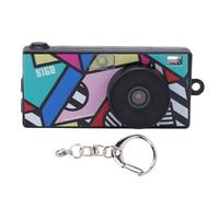 CFTGIW Cámara Portátil 2K 1440P, Pantalla de 1,47 Pulgadas, Flash Incorporado, Llavero Vintage con Carga Tipo C, Ideal para Viajes y para Grabar la Vida universitaria. (Black)
