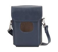 CFTGIW Cámara Portátil con Correa de Hombro Bolso de Cámara de Cuero de Color para Enlace 2 Cubierta de la Impresora Impresora Protectora de Cubierta de la de Cuero Portada de la Portátil (Blue)