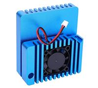 CFTGIW Carcasa de Mini Enrutador de Aleación de Aluminio Azul con Accesorio de Ventilador de Refrigeración Apto para Efecto de Calor NanoPi R2S una Lata de Bricolaje con Soportes La Disipación de