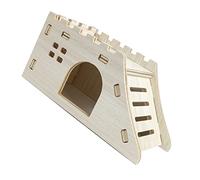 CFTGIW Casa de Madera para Hámster, Mordedura de Juguete, Casa Escondite para Hámster, Accesorios para, Escalera para Escalar, Castillo Pequeño, 15x7x5cm / 5 9x2 8x2 0in Your Little Make Yo de de