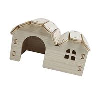 CFTGIW Casa de Madera para Hámster, Mordedura de Juguete, Casa Escondite para Hámster, Accesorios para, Escalera para Escalar, Castillo Pequeño, 15x7x5cm / 5 9x2 8x2 0in Your Little Make Yo de de