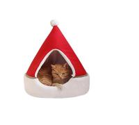Cftgiw Cat Cave Bed Árbol de Navidad Camada de Gato Camilla de Gato Capaz de Carpa de Mascota Casa Cómoda y Temperatura. S El está en la Casa de Gato de árbol de Navidad Chris