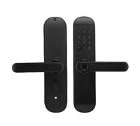 CFTGIW Cerradura de Manija de Puerta con Teclado de Huellas Dactilares Control de Aplicación Fuente de Alimentación de Emergencia Cerradura de Manija de Puerta de Entrada sin Llave para Puertas de