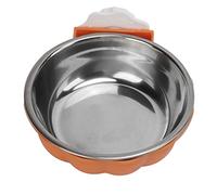 CFTGIW Comedero Extraíble de Acero Inoxidable para Perros, Cuenco Colgante con Forma de Calabaza para Perros, Gatos, Pájaros, Cobayas, Amarillo Puede Ser una Jaula o un Comedero Extraíble de Acero