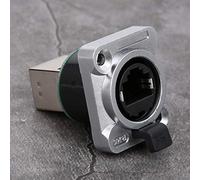 CFTGIW Conector de ángulo Recto RJ45 Material Aislante Redondo Conector de Aviación YTRJ45 Materia ángulo Recto RJ45 de Impermeable