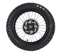 CFTGIW Conjunto de Neumáticos de Llanta de Rueda Trasera de 14 Pulgadas 90/100-14 El Neumático de la Rueda Trasera del Eje Trasero de 12 Mm Incluye El Rotor de Freno y El Reemplazo de