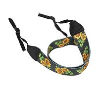 CFTGIW Correa para el Cuello y el Hombro de la Cámara Patrón de Correa para la Cámara de Girasol étnico Vintage de Moda con y COM para el Cuello el Hombro de la para para el el de la étnica Girasol