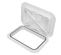CFTGIW Cubierta de Cubierta de Escotilla de Barco, Tapa de Escotilla Marina Rectangular Blanca para Veleros, Yates, Material Plástico Resistente, Fácil Instalación