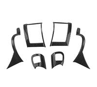 CFTGIW Cubierta de la Cubierta de Ventilación del Tablero de Fibra de Carbono de 6 Piezas para Hatchback F55 F56 F57 2014-2021 Central de Ventilación de la Consola Central de Trimdair Ventilla