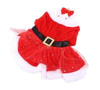 CFTGIW Disfraz de Navidad para Mascotas Divertido y Lindo Papá Noel Ropa Navideña para Perros y Gatos con Tocado de Lazo para Fiesta Temática Navideña Cosplay L Pet Dog a Premium FA Pet Christmas