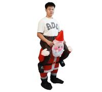 CFTGIW Divertido Disfraz Hinchable de Papá para Navidad, Talla Adulto, Traje de Papá para Fiestas, Cosplay y Festivales (Adolescente (120-140cm))