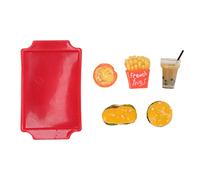 CFTGIW Dollhouse Fast Food 1/12 Juego DE Mini Papas Fritas para Hamburguesas DE Resina para Accesorios DE Comida en Miniatura, Es Liviano para Almacenar Material DE Resina Hecho en Casa DE Muñecas