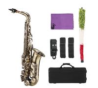 CFTGIW E-FLAT Alto Saxofón Vintage EB Alto Sax Woodwind Instrument con Correas de Mochila de Estuche de Caja