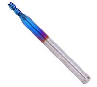 CFTGIW Fresa de Recto CNC con Revestimiento NanoBlue de Acero de Tungsteno de 4 Flautas Desgaste El Cortador de Tungsteno con Espejo El Fresado con Dureza (3.175 * 2 * 5)