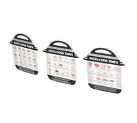 CFTGIW Guía Magnética de Tiempos de Cocción de Alimentos de 3 Piezas Hoja de Tiempo de Cocción de Carne, Vegetales y Granos de Cocina Casera 1 Vez Revise los Ingredientes Etiqueta de Instrucciones