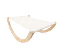 CFTGIW Hamaca de Madera para Gatos, Plegable, Antideslizante, Fácil de Montar, Hamaca Elevada para Mascotas, Muebles de Cama para Gatos de Interior, Silla Estilo Felpa Que Gira un Edificio (Estilo