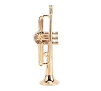 CFTGIW Imán de Réplica en Miniatura de Trompeta Dorada, Instrumento Musical Reutilizable de Metal Realista, Imán para Nevera, Ideal y Se Asemeja a un Diseño en Miniatura Realista a Este