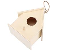 CFTGIW Innovadora Casa para Pájaros de Madera Segura Pequeña Casa para Pájaros Pequeña de Madera para Bricolaje Grande con Cuerda de Cáñamo No 6 Espacio de Crecimiento The Be Wooden BirdhouseCasa