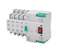 CFTGIW Interruptor DE Transferencia Automática DE Doble Potencia El Interruptor DE Transferencia DE Energía Tipo Carril Din 4P para Caja DE Distribución PZ30 AC 220V Puede Mejorar la Vida útil DE la