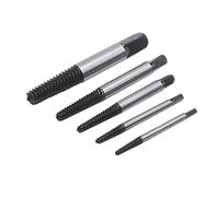 CFTGIW Juego de 5 Brocas Extractoras de Tornillos Dañados para Pernos Rotos, Hilos Pelados, Tirando de Hilo Grueso del Extractor, el Acero Se Utiliza a Alta Velocidad para Forjar con Daños