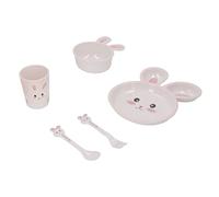 CFTGIW Juego de Platos para Cena para Bebés, Diseño Lindo, Almacenamiento de Entrenamiento con Autoalimentación, Plato Dividido para Bebés Pequeños, Secciones Curvas y Niños Pequeños para Es Esta