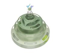 CFTGIW Juguete Giratorio para Gatos Alivia el Aburrimiento Bolas de Juguete Interactivas para Gatos con Plataforma Giratoria de 4 Niveles con Estrella de Primavera para Suministros para Gatitos