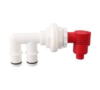 CFTGIW Kit Combinado de Aireador de Bomba Marina, Completo de Plomería para Tanque de Cebo Livewell con 2 Conexiones de Manguera, para Barcos con Orificios de Montaje de 1-1/16