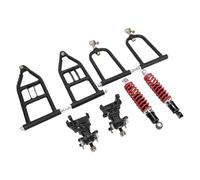 CFTGIW Kit de Brazo Oscilante de Suspensión Delantera, Husillo de Nudillo de Dirección de Choque Inferior de Metal de Alta Resistencia con Protección de Revestimiento Electrónico,