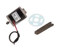 CFTGIW Kit de Motor Cepillado de CC Eléctrico de Alta Velocidad de 12 V 120 W con Cadena 25H76 y Bielas de 47 Dientes de 3 Orificios 25 H para Bicicletas Eléctricas de Bricolaje Bobina Calor Aire y