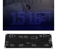 CFTGIW Kit de Reloj Electrónico DIY de Celosía Digital con Parche de 5 V en Apariencia Acrílica con Indicador de Temperatura Vida útil Fácil Yo Kit de Reloj de Bricolaje de LED Juego de de