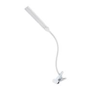 CFTGIW Lámpara de Escritorio con Clamp/Holder, Doble Cabezal, Cuidado de los Ojos, Luz Nocturna LED Regulable para Estudiantes, Niños, Oficina, Lectura, Mesita de Noche, Lámpara Negra, una Gama de