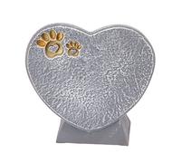 CFTGIW Lápida de Animales en Forma de Corazón Resina Perro Mascota Piedra Conmemorativa Patio Al Aire Libre Decoración Adornos de Pie Verde Musgo en el Corazón la Mascota Mantiene la Memoria con (#1)