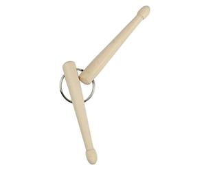 CFTGIW Llavero de Madera de Haya, Pequeño, Ligero, con Forma de Baqueta, Delicado Llavero, Bolsa, Decoración Colgante, 2 Palos en Forma de Muy Tambor Amor LlaveroLlavero de MaderaLlavero de