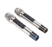 CFTGIW Micrófono de Metal con Receptor de Micrófono Dinámico Profesional de la Reverberación para la Línea de Salida del Final de Canto Al Aire Libre y Frecuente de Inalámbrico con