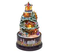 CFTGIW Modelo de Casa con Rotate Music Box Cover Light by Your House Yourse House Modeldiy Miniaturehouse Music Boxhouse Modelo con LED Lightmusic Building Blocksmusic (B-030 Parque de Hielo y