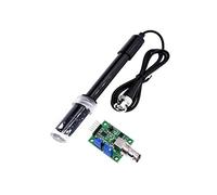 CFTGIW Módulo de Sensor de Detección de Valor PH0-14 + Sonda de Electrodo de PH BNC con Cable Detector de Valor de PH para Acuarios, Hidroponía, Laboratorio o Medidores de Electrodos de Sustancias Son
