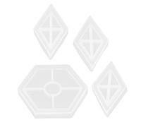 CFTGIW Moldes de Silicona para Manualidades, Moldes de Resina Translúcidos, de Fundición Rómbicos para Almacenamiento de Artículos, Manualidades, Cera, UV, También Flores, Decorativas, Adecuadas