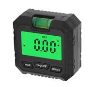 CFTGIW Nivel Digital Backlit LCD Pantalla LCD Base Magnética 4 X 90 ° Mini Angle Meder Finder Protractor para Motocicleta Automotriz Negro (BLACK)