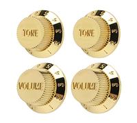 CFTGIW Perilla de Control de Tonificación de Volumen de bajo Eléctrico de 4 Piezas Juego de Perillas de Potenciómetro de Guitarra de Artesanía Exquisita y Robusta Kit de Perilla Plateada que Cumple