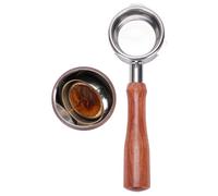 CFTGIW Portafiltro sin Fondo de 58 Mm Apto para café Petrus Portafiltro sin Fondo de 58 Mm Compatible con Petrus y Gemilai de Acero Inoxidable con Soporte Ergonómico sin de
